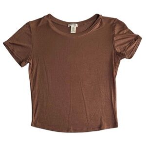 Bozzolo Cropped Tee - Small, Brown